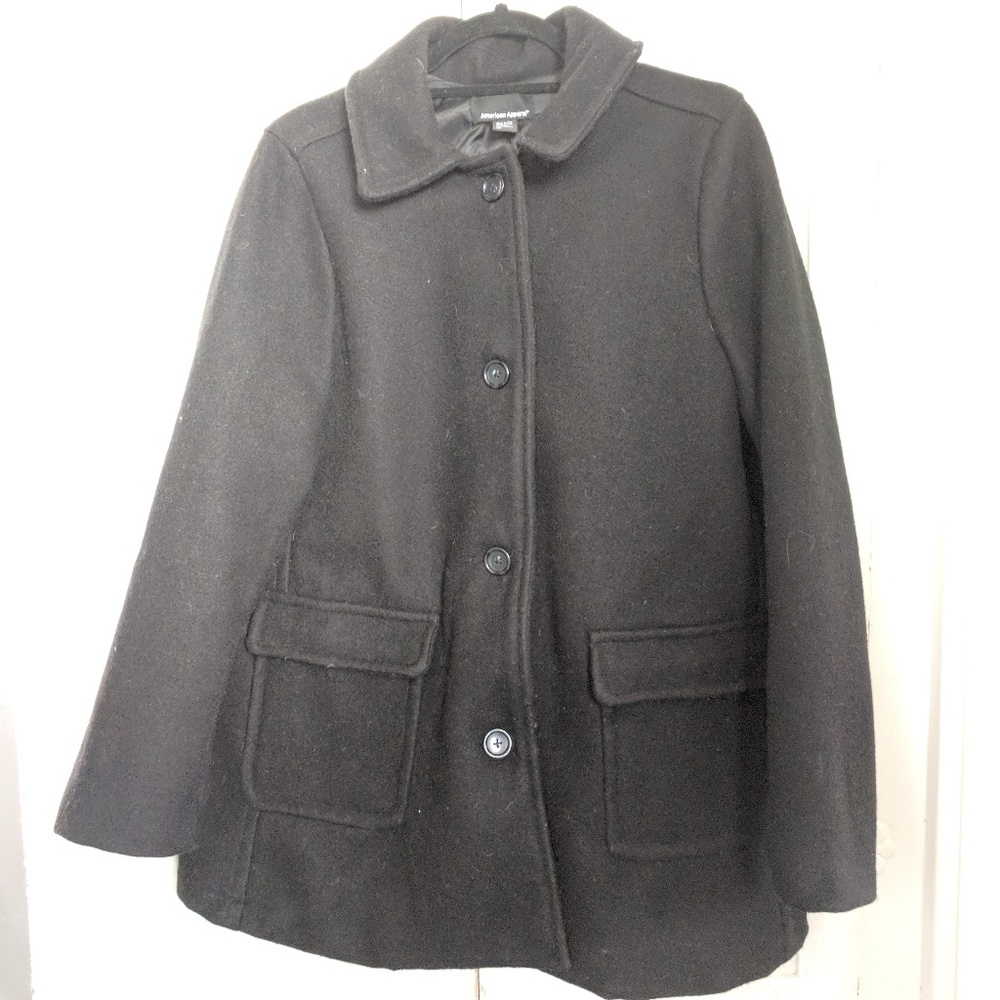 Black Wool Audrey Peacoat (American Apparel)